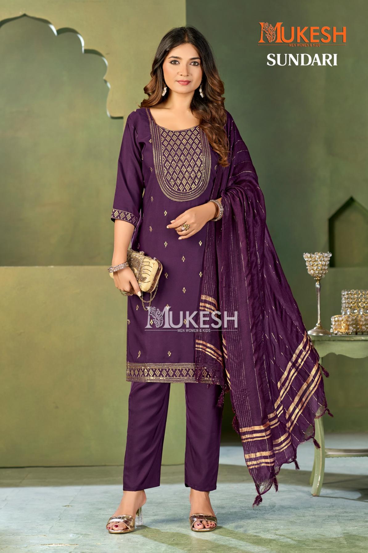 SUNDARI MALAI CRAPE FULL STITCH PLUS SIZE 3PCS DRESS