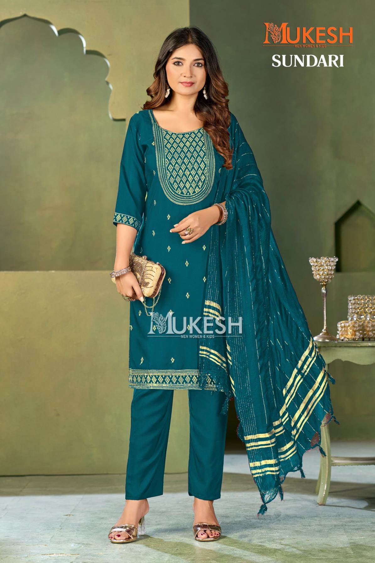 SUNDARI MALAI CRAPE FULL STITCH PLUS SIZE 3PCS DRESS
