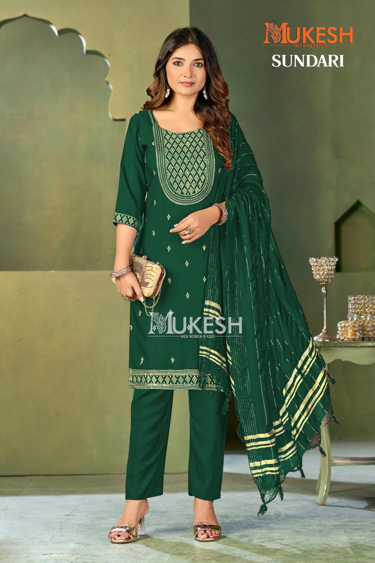 SUNDARI MALAI CRAPE FULL STITCH PLUS SIZE 3PCS DRESS