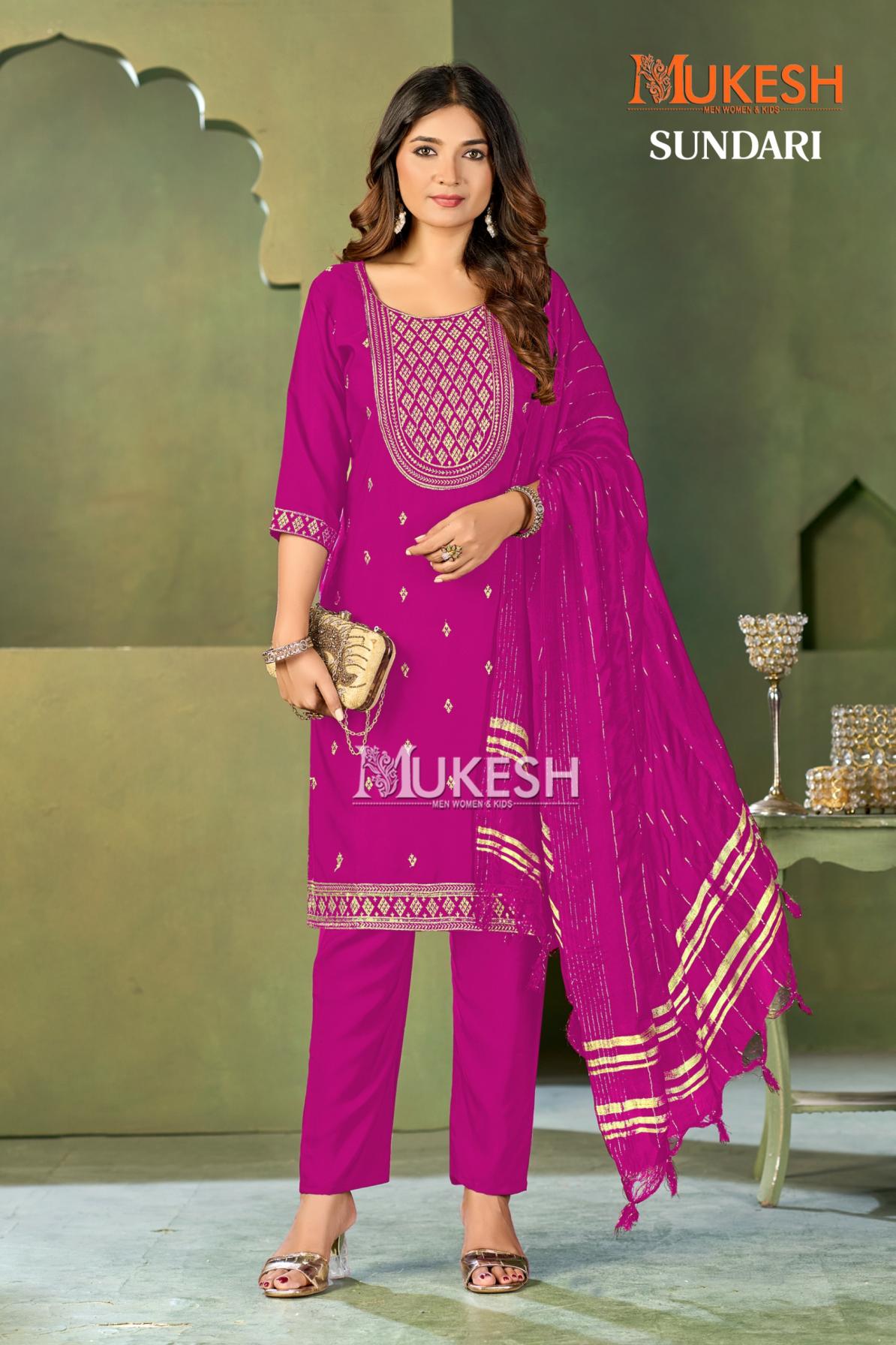 SUNDARI MALAI CRAPE FULL STITCH PLUS SIZE 3PCS DRESS
