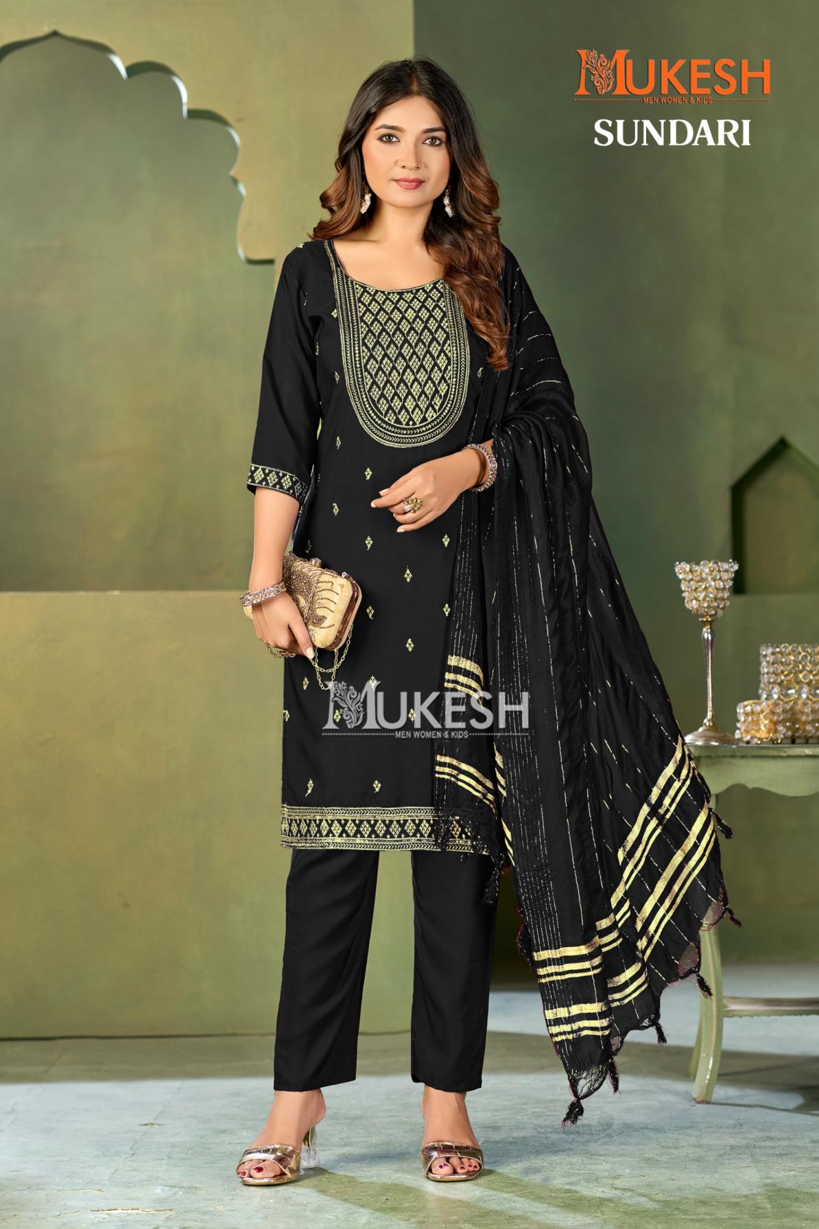 SUNDARI MALAI CRAPE FULL STITCH PLUS SIZE 3PCS DRESS