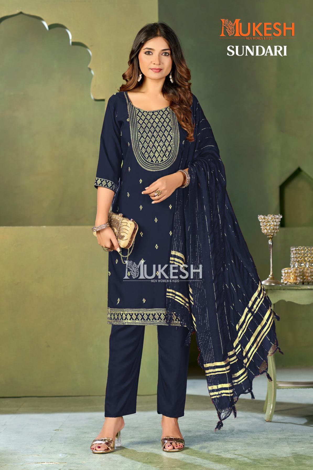 SUNDARI MALAI CRAPE FULL STITCH PLUS SIZE 3PCS DRESS