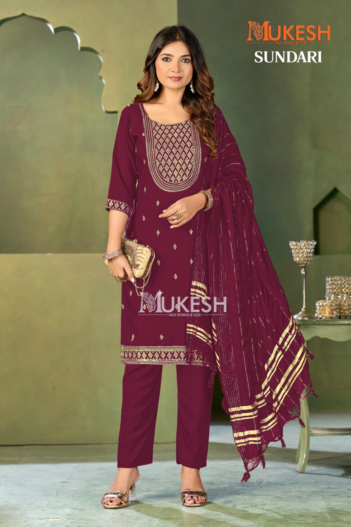 SUNDARI MALAI CRAPE FULL STITCH PLUS SIZE 3PCS DRESS