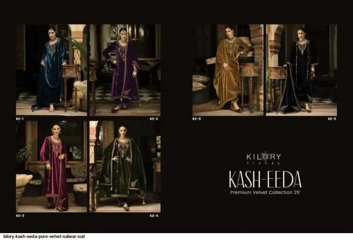 KILORY TRENDS KASHEEDA AMAZING VELVET FULL STITCH PLUS SIZE WINTER SUIT