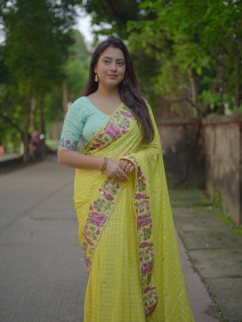 KC 611 ATTRACTIVE LOOK RASLEELA GEORGETTE SAREES