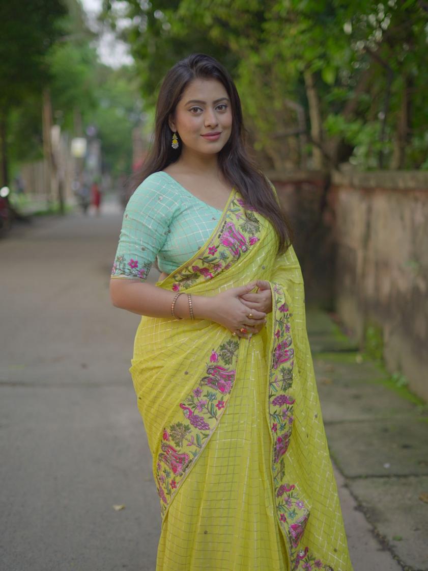 KC 611 ATTRACTIVE LOOK RASLEELA GEORGETTE SAREES