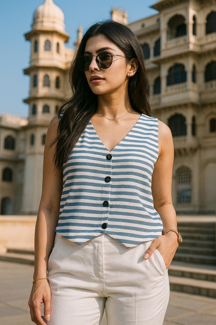 nusa knited shop trendy full stitch western top for girls 