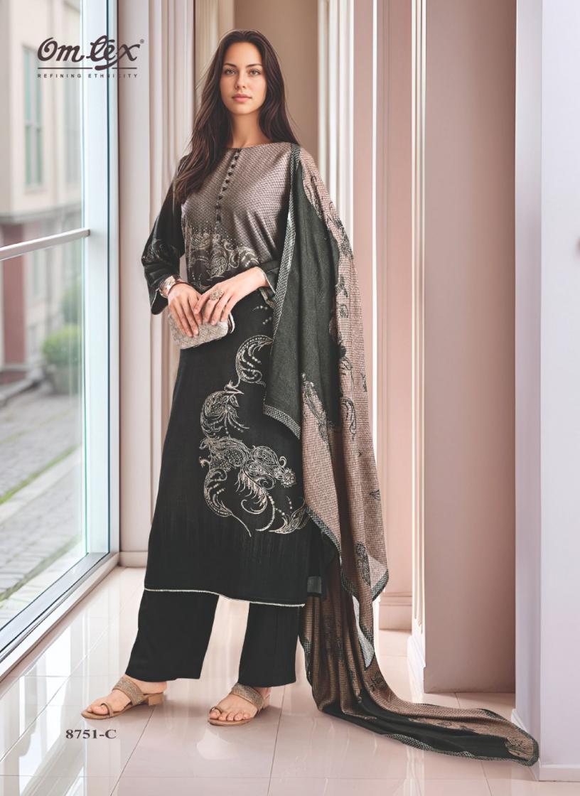 BIANCA BY OMTEX FULL STITCH PASHMINA WINTER 3PCS DRESS