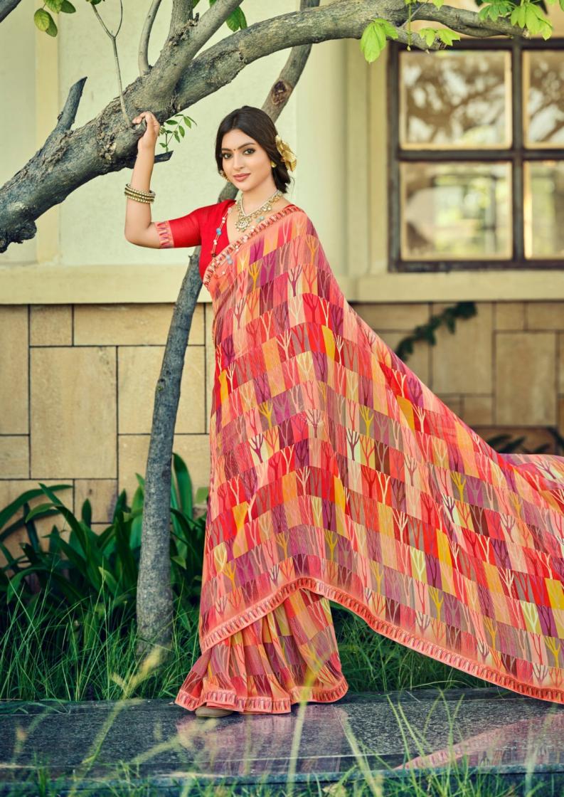 SOCH BY SANSKAR TEX PRINTS GEORGETTE STYLISH SAREES 